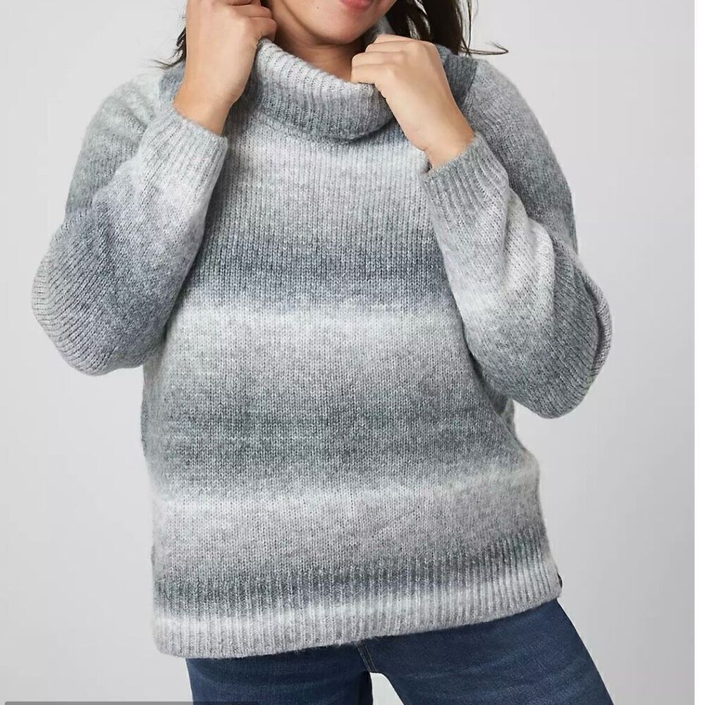 NWT LANE BRYANT Classic Ombré Cowl neck Sweater Size 18/20